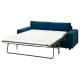 Sofa 2-osobowa, rozkładana, z szerokimi podłokietnikami/Djuparp ciemnozielononiebieski VIMLE 095.372.66