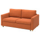 Sofa 2-osobowa, rozkładana, Tonerud czerwonobrązowy SALTSJÖBADEN 095.785.96