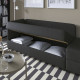 Sofa 2-osobowa, rozkładana, Vissle ciemnoszary LINDÅKRA 205.826.10