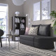 Sofa 2-osobowa, rozkładana, Vissle ciemnoszary LINDÅKRA 205.826.10