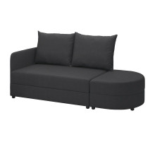 Sofa 2-osobowa, rozkładana, Vissle ciemnoszary LINDÅKRA 205.826.10