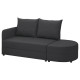 Sofa 2-osobowa, rozkładana, Vissle ciemnoszary LINDÅKRA 205.826.10