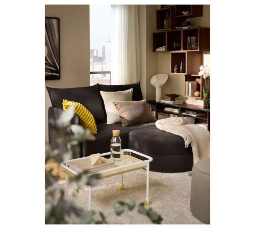 Sofa 2-osobowa, rozkładana, Vissle ciemnoszary LINDÅKRA 205.826.10