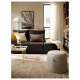 Sofa 2-osobowa, rozkładana, Vissle ciemnoszary LINDÅKRA 205.826.10