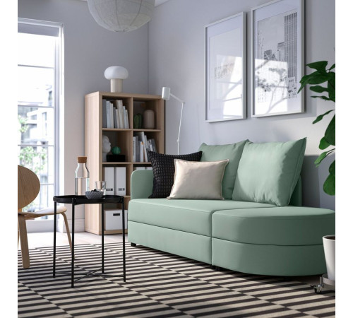 Sofa 2-osobowa, rozkładana, Vissle jasny szarozielony LINDÅKRA 206.292.69