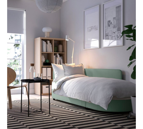Sofa 2-osobowa, rozkładana, Vissle jasny szarozielony LINDÅKRA 206.292.69