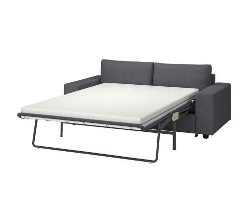 Sofa 2-osobowa, rozkładana, z szerokimi podłokietnikami/Gunnared średnioszary VIMLE 295.452.51