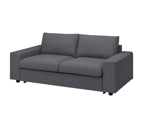 Sofa 2-osobowa, rozkładana, z szerokimi podłokietnikami/Gunnared średnioszary VIMLE 295.452.51