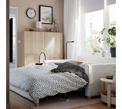 Sofa 2-osobowa, rozkładana, Fridtuna ciemny szaroniebieski SALTSJÖBADEN 296.027.17