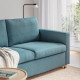 Sofa 2-osobowa, rozkładana, Fridtuna ciemny szaroniebieski SALTSJÖBADEN 296.027.17