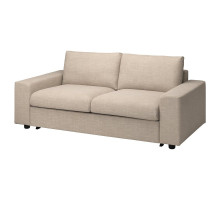 Sofa 2-osobowa, rozkładana, z szerokimi podłokietnikami/Hillared beżowy VIMLE 395.369.58