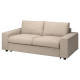 Sofa 2-osobowa, rozkładana, z szerokimi podłokietnikami/Hillared beżowy VIMLE 395.369.58
