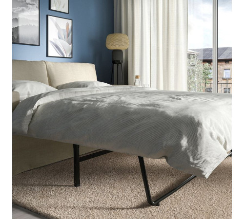 Sofa 2-osobowa, rozkładana, Hemmesta jasnobeżowy HYLTARP 495.148.71