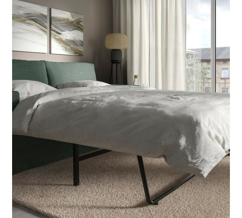 Sofa 2-osobowa, rozkładana, Hemmesta szarozielony HYLTARP 695.148.65