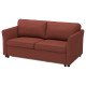 Sofa 2-osobowa, rozkładana, Kilanda brązowoczerwony EKHOLMA 695.985.58