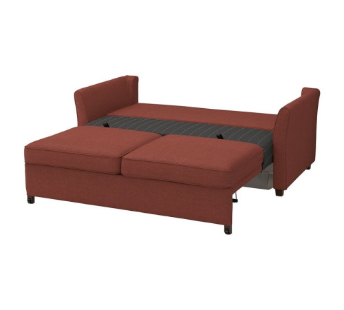 Sofa 2-osobowa, rozkładana, Kilanda brązowoczerwony EKHOLMA 695.985.58