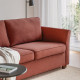 Sofa 2-osobowa, rozkładana, Kilanda brązowoczerwony EKHOLMA 695.985.58