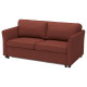 Sofa 2-osobowa, rozkładana, Kilanda brązowoczerwony EKHOLMA 695.985.58