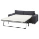 Sofa 2-osobowa, rozkładana, z szerokimi podłokietnikami/Djuparp ciemnoszary VIMLE 995.372.62