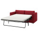 Sofa 2-osobowa, rozkładana, Lejde czerwony/brązowy VIMLE 995.375.49
