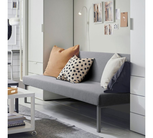 Sofa 3-osobowa, rozkładana, Knisa jasnoszary SALSTAD 005.749.46