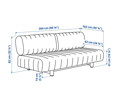 Sofa 3-osobowa, rozkładana, Skiftebo jasny szarobeżowy IKEA PS 2026 206.203.44