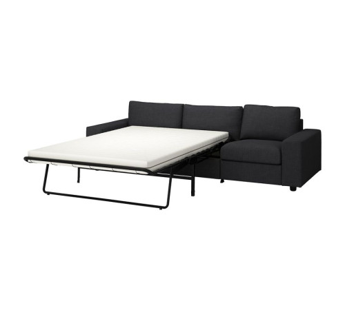 Sofa 3-osobowa, rozkładana, z szerokimi podłokietnikami/Hillared antracyt VIMLE 295.426.67