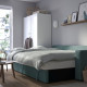 Sofa 3-osobowa, rozkładana, Tibbleby jasny szaroturkusowy BÅRSLÖV 305.415.82
