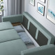 Sofa 3-osobowa, rozkładana, Tibbleby jasny szaroturkusowy BÅRSLÖV 305.415.82