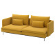 Sofa 3-osobowa, rozkładana, Kelinge ciemnożółty SÖDERHAMN 596.186.70
