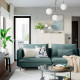 Sofa 3-osobowa, rozkładana, Fridtuna ciemny szaroniebieski SÖDERHAMN 596.213.90
