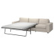 Sofa 3-osobowa, rozkładana, z szerokimi podłokietnikami/Gunnared beżowy VIMLE 795.452.15