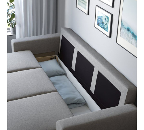 Sofa 3-osobowa, rozkładana, Tibbleby beżowy/szary BÅRSLÖV 805.415.89