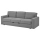 Sofa 3-osobowa, rozkładana, Tibbleby beżowy/szary BÅRSLÖV 805.415.89