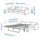 Sofa 3-osobowa, rozkładana, Grann/Bomstad czarny VIMLE 894.773.72