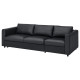 Sofa 3-osobowa, rozkładana, Grann/Bomstad czarny VIMLE 894.773.72