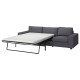 Sofa 3-osobowa, rozkładana, z szerokimi podłokietnikami/Gunnared średnioszary VIMLE 995.452.57