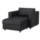 Szezlong, Grann/Bomstad czarny VIMLE 493.067.92