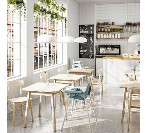 Детский стульчик для кормления, серо-голубой/белый ANTILOP 695.978.89