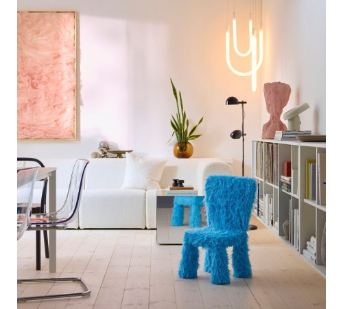 Pokrowiec na krzesełko dziecięce, sztuczne futro/niebieski GREJSIMOJS 306.043.67