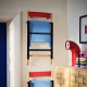 Складной стул, березово-синий/черно-красный IKEA PS 2026 106.178.94