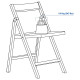 Складной стул, березово-синий/черно-красный IKEA PS 2026 106.178.94