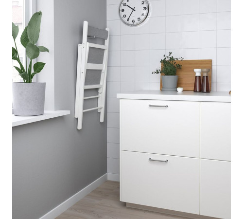 Krzesło składane, biały/Knisa jasnoszary FRÖSVI 205.343.32