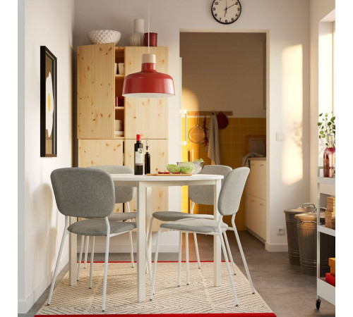 Krzesło, biały/Tibbleby beżowoszary VIHALS 305.927.60