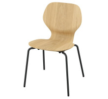 Krzesło, okl dęb/rura metalowa/czarnoszary SKÅLSTA 096.087.44