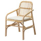 Krzesło z podłokietnikami, rattan SALNÖ 505.512.02