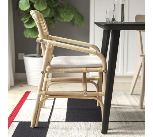 Krzesło z podłokietnikami, rattan SALNÖ 505.512.02