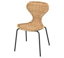 Krzesło, rattan/rura metalowa/czarnoszary SKÅLSTA 696.093.78