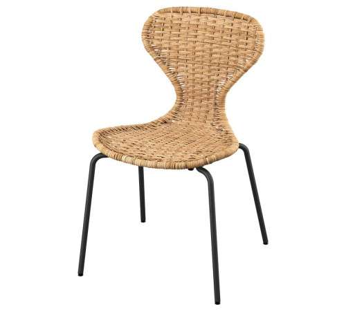 Krzesło, rattan/rura metalowa/czarnoszary SKÅLSTA 696.093.78