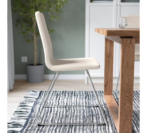 Krzesło, chrom/Gunnared beżowy LILLÅNÄS 005.347.57